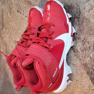 Nike Force Trout 7 Keystone Youth Cleats - University Red